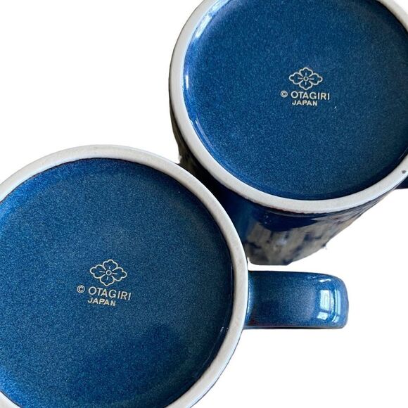 VINTAGE Otagiri Japan Pair of Bkue Ceramic Duck Coffee Tea Cup Mug - 12oz - Picture 5 of 5